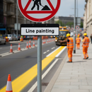 Professional Line Painting Supplementary Plate 7001.1 - High-Performance Reflective Sign Face for EnduraSign Frame with 870x275mm Dimensions