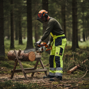 Premium Hi-Visibility Chainsaw Protection Trousers with Class 1 Saw Protection and 4-Way Stretch for Comfort