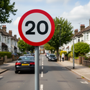 Premium 20mph Speed Limit Sign for Residential Areas with High Visibility Design and Compliance with Traffic Regulations