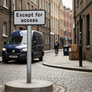 Premium Supplementary Plate for Vehicle Access Restrictions - Adjustable Text Size