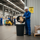 Premium 84 Litre Plastic Dustbin with Lid for Efficient Waste Management - High-Quality Professional Grade for Industrial and Commercial Applications