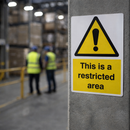 Restricted Area Safety Sign – Durable Material – Industrial Use