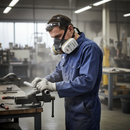 Premium Half Mask with ABEK1P3 Filters and Press-To-Check Functionality for Chemical Protection