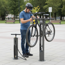 Premium Public Bike Repair Stand with Integrated Air Pump for Easy Bicycle Maintenance