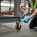 200mm Heavy Duty Fixed Plate Castor for Towable Applications