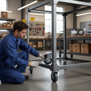 100mm Heavy Duty Swivel Plate Castor Anti-Static with Non-Marking Tyre