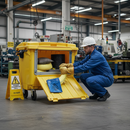Heavy Duty Maintenance Spill Kit with 4 Wheeled Drop Front Bin