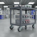 100mm Diameter Premium Wheel Grey Thermoplastic Rubber with Nylon Centre