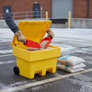 Premium 100 Litre Grit Bin Kit with Durable Scoop for Snow and Frost Clearance - High-Quality Professional Grade for Industrial and Commercial Appl...