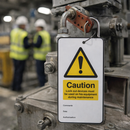 Caution Lock Out Device Must Be Used On This Equipment Safety Tag (Pack of 10) – 80mm x 150mm – Matt PVC – Industrial Use