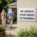 Visitor Reception Sign – 1mm Rigid Plastic – Indoor/Outdoor Use