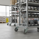 100mm Heavy Duty Bolt Hole Swivel Castor with Grey Rubber Tyre