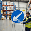 Premium Reversible Quick Fit Traffic Sign Dia. 610mm for Keep Left/Right Directional Guidance