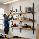 Heavy Duty Twin Slot Wall Mounted Shelving Uprights - Custom Build