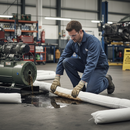 Premium Oil and Fuel Absorbent Land Booms - 20cm x 3m - Plain Sock - Pack of 4