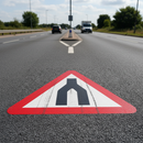 Professional Preformed Thermoplastic Road Marking for Dual Carriageway Ends - Easy Application, Non-Slip, Conforms to Standards