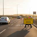 Professional Diversion Ends Sign 2702 - High-Visibility Reflective Design with QuickFit Frame for Easy Deployment