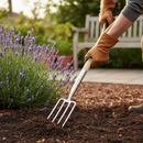 Premium Stainless Steel Border Fork with Ash Shaft and Ergonomic Handle for Gardening and Landscaping