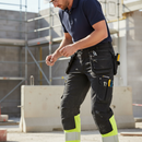 Premium Hi-Vis Trousers with 4-Way Stretch Fabric and Holster Pockets for Comfort and Durability