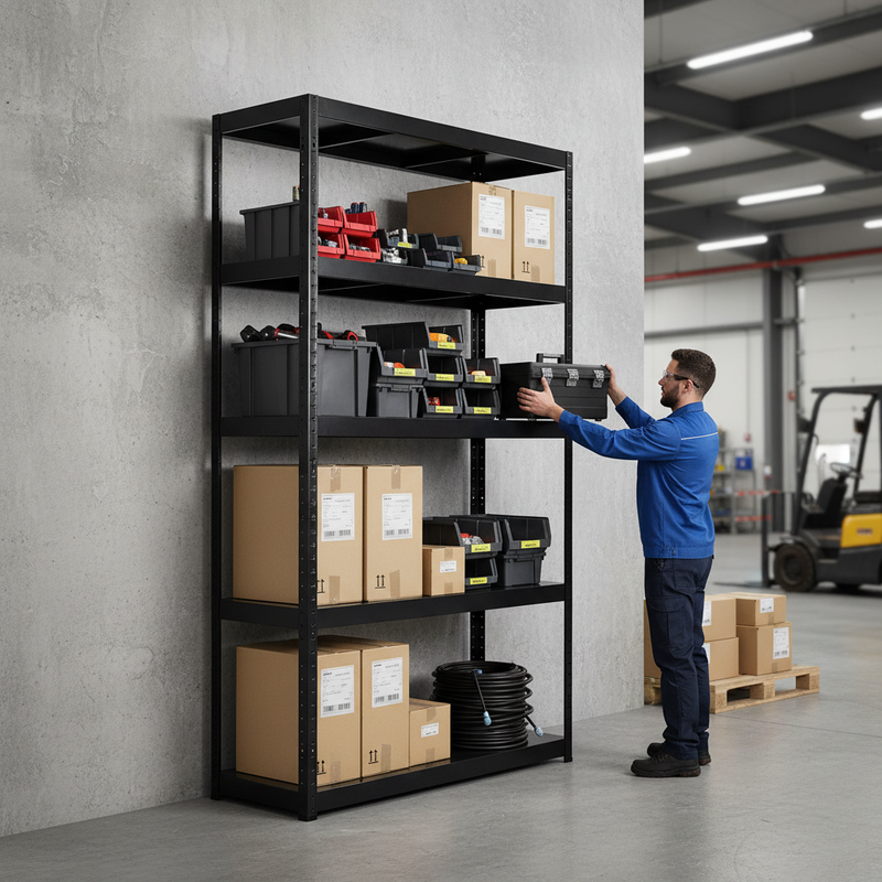 Heavy Duty Metal Shed Shelving - 1800mm High - 90/130kg Capacity