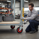 200mm Swivel Plate Castor with Heavy Duty Rubber Tyre