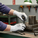 Premium White/Grey Nylon/Nitrile Dry Handling Gloves for Tough Tasks