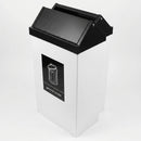 62 Litre General Waste Swing-Top Bin, White PVC Steel (view 2)