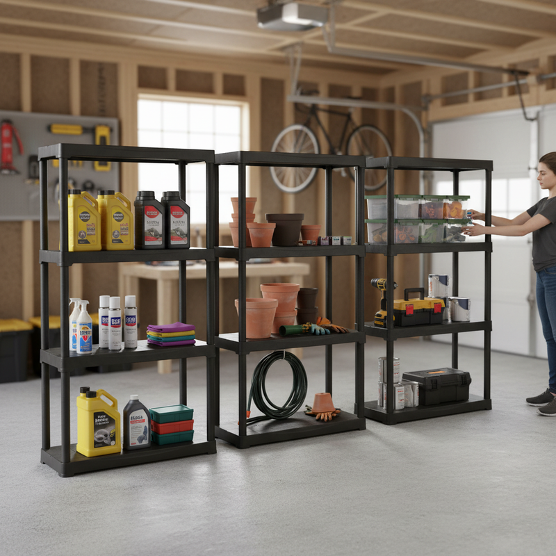 Premium Plastic Shed Shelving - 1330mm High - Holds 20kg per Level