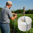 8mm White Polypropylene 3-strand Rope - 220m Heavy-Duty Coil
