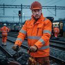 Premium Hi-Vis Ripstop Waterproof Jacket with Breathable Mesh Liner, Detachable Hood and High Visibility Features