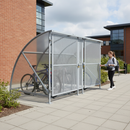 Premium Secure Cycle Shelter with Galvanised Steel Frame, Gated Design, and Capacity for Up to 10 Adult Bikes