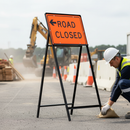 Premium Rectangular Metal Road Sign Frame with Long Legs - 600 x 450mm for Enhanced Visibility and Durability