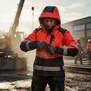 Premium Women's Winter Jacket - Class 2 Hi-Vis, Waterproof with Quilted Lining and Detachable Hood