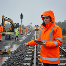 Premium Ladies Hi-Vis Storm Coat in Hi-Vis Orange - Waterproof, Durable Design with Adjustable Cuffs and Reflective Tapes