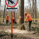 Premium Tree Cutting Supplementary Plate 7001.1 - 870x275mm High-Performance Plastic with Reflective Vinyl Film