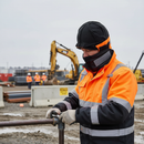 Premium High-Visibility Head and Face Warmer for Construction with Face Covering and EN 471 Compliance