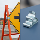 Premium Frame Clips for Metal Temporary Road Signs - Easy Tool-Free Installation with Corrosion Protection Finish