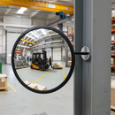 Premium Magnetic Mounting Convex Safety Mirror - Shock-Proof Acrylic, Flexible Arm for Indoor and Outdoor Use, Available in 300mm to 600mm Sizes
