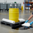 Premium Oil and Fuel Spill Refill Kit - Yellow Plastic Drum - 65L