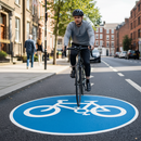 Premium Preformed Thermoplastic Road Marking for Cycle Routes - Easy Application, Non-Slip with Professional Appearance