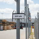 Premium Metal Supplementary Plate with '200 Yards' Notice for Road Work Alerts, Compatible with 750mm Frames