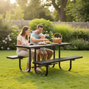 Premium Heavy Duty Picnic Bench 1.8m - Full Metal Construction with Galvanized Steel for Durability and Weather Resistance