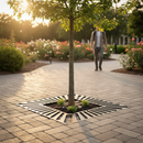 Premium Industrial Steel Tree Grille with Rose Design for Urban Enhancements - 900mm, 1000mm, 1200mm Options