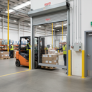 Premium Automatic Door Safety Barrier - Floor to Wall with Toughened Glass and Matt Silver Finish