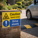 Caution Speed Ramps Sign – 1mm Rigid Plastic – Indoor/Outdoor Use