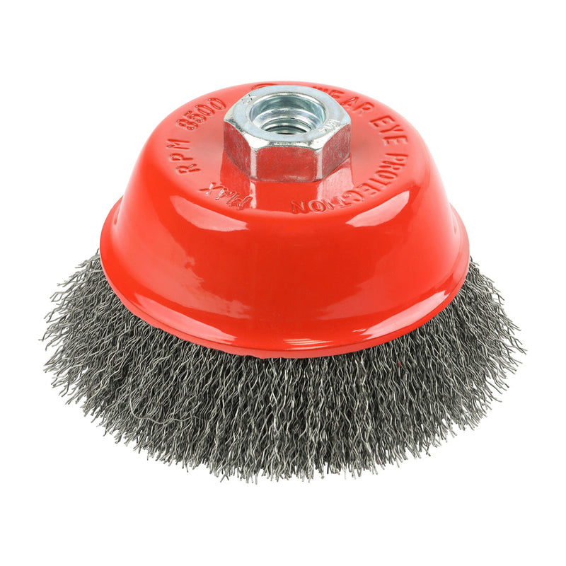 Angle Grinder Cup Brush - Crimped Steel Wire - 100mm