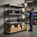 Heavy Duty Industrial Shelving - 2200mm High - 500kg Capacity - Grey