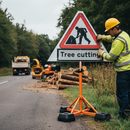 High-Performance Tree Cutting Roll Up Road Sign Supplementary Plate for Safety Work Zones