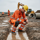 Premium High-Visibility Rain Trousers - Windproof, Waterproof with Reinforced Knees and Adjustable Braces