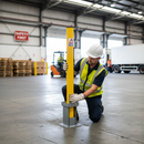 Premium Removable Parking Post 900mm - Heavy Duty Security Bollard with 3mm Thickness and Visual Deterrent